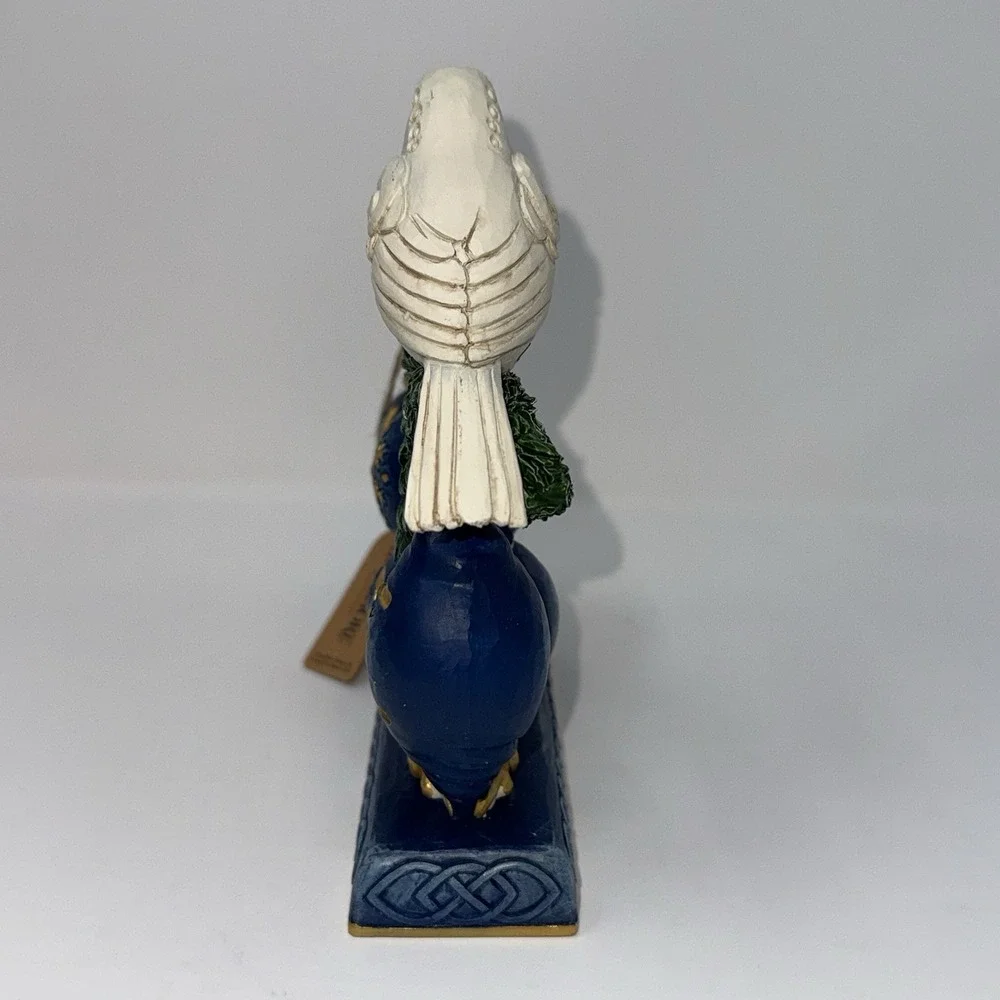 NWT Jim Shore Peaceful Perch Blue & Gold Hope with Dove Figurine 6017042